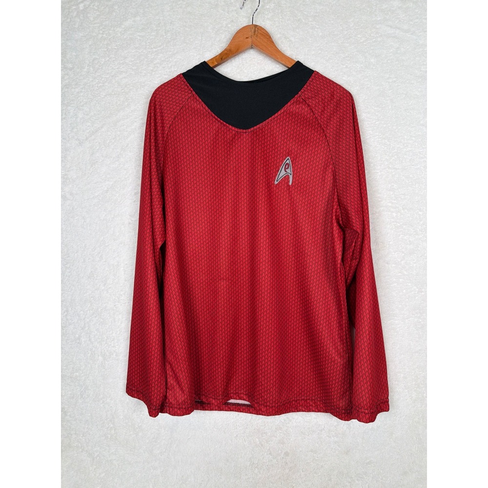 Star Trek Rubies Costume Shirt Mens Large Red Movie Deluxe Cosplay Insignia